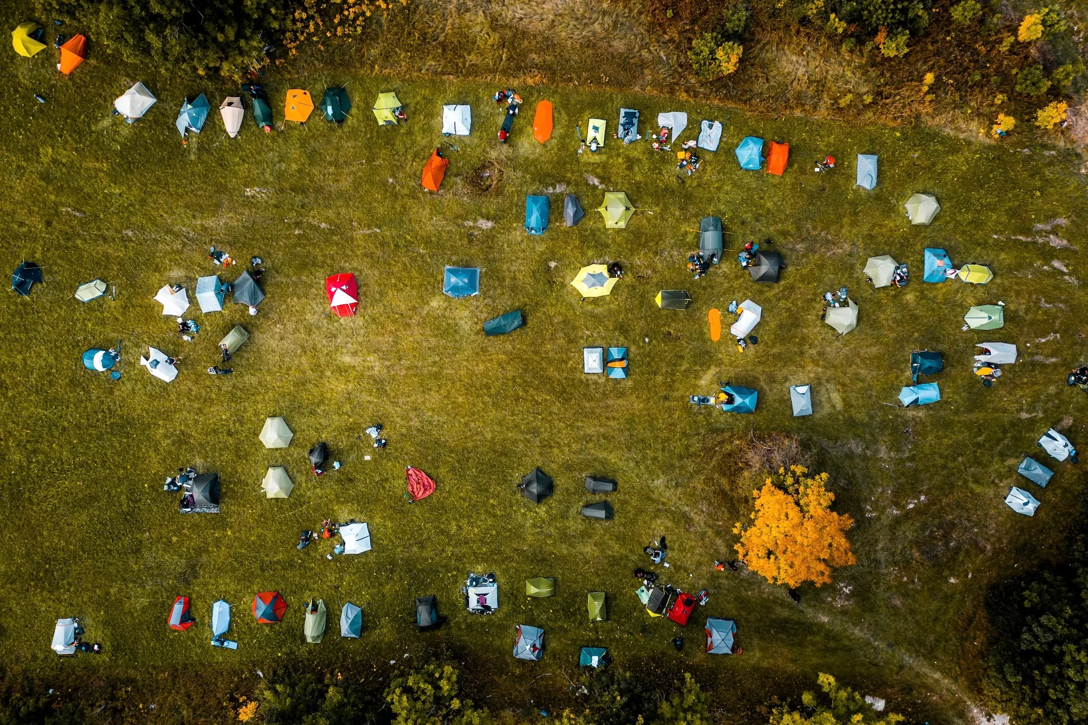 Campsite from above
