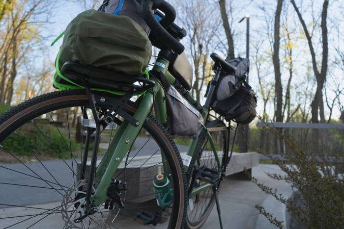 Front fork on Ozark Trail G.1 Explorer bike