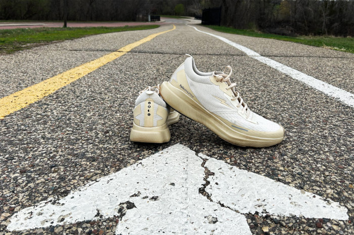 Hylo Impact running shoe on path