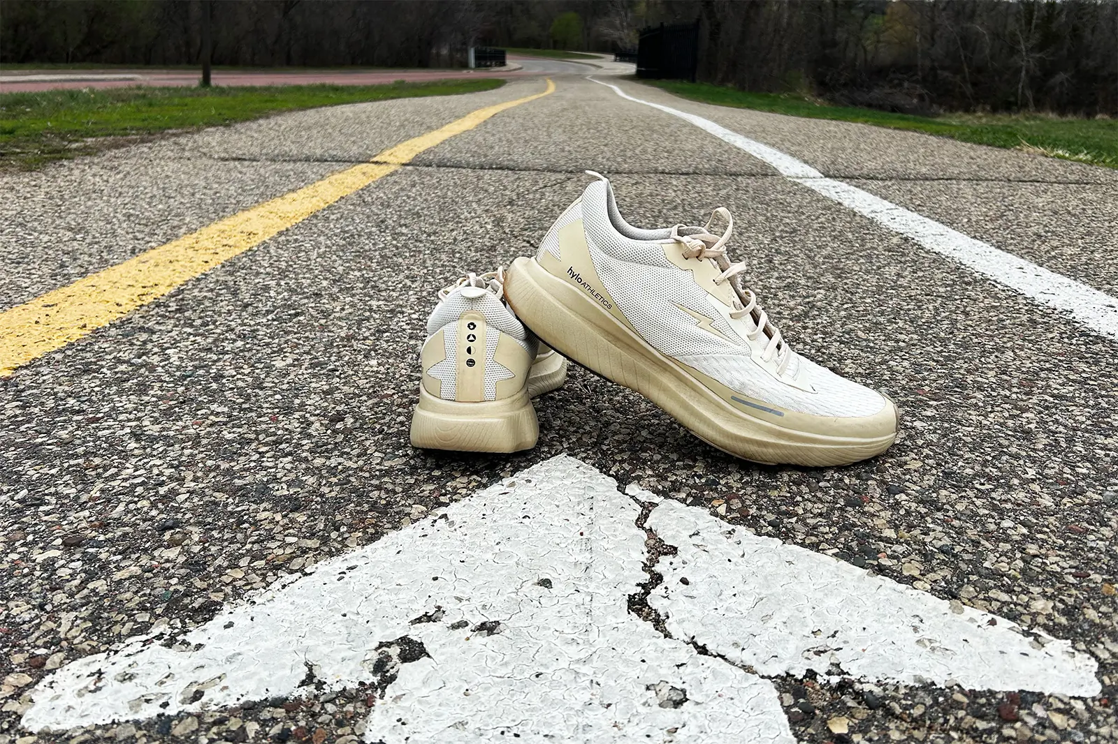 Hylo Impact running shoe on path