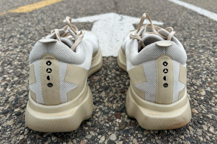 Hylo Impact running shoe on path