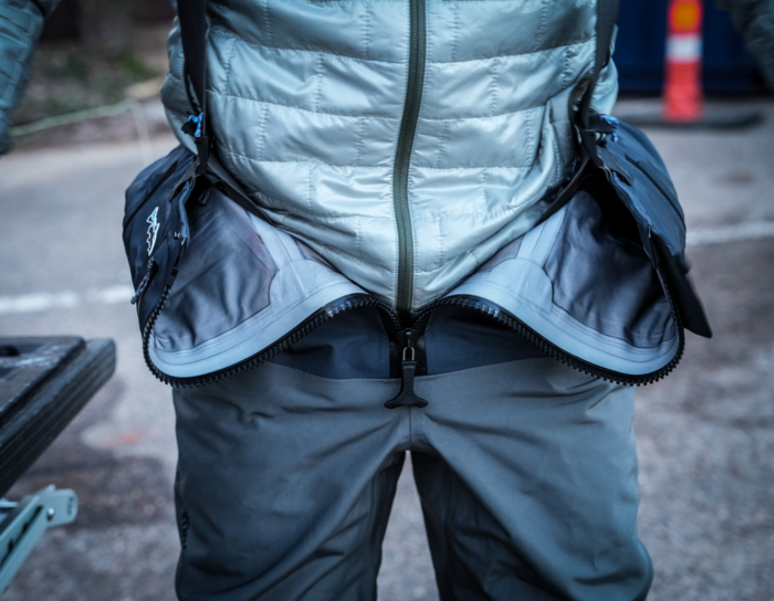 man wearing patagonia fishing gear