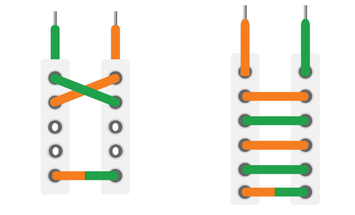 shoe lacing diagram
