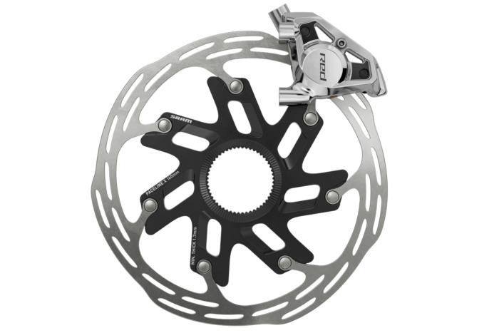 2024 SRAM Red front brake caliper and rotor