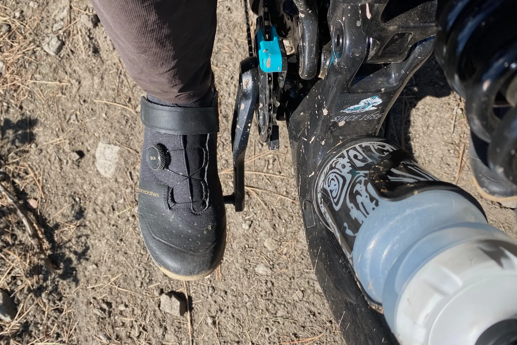 Riding in the Crankbrothers Mallet trail Boa mountain bike shoes