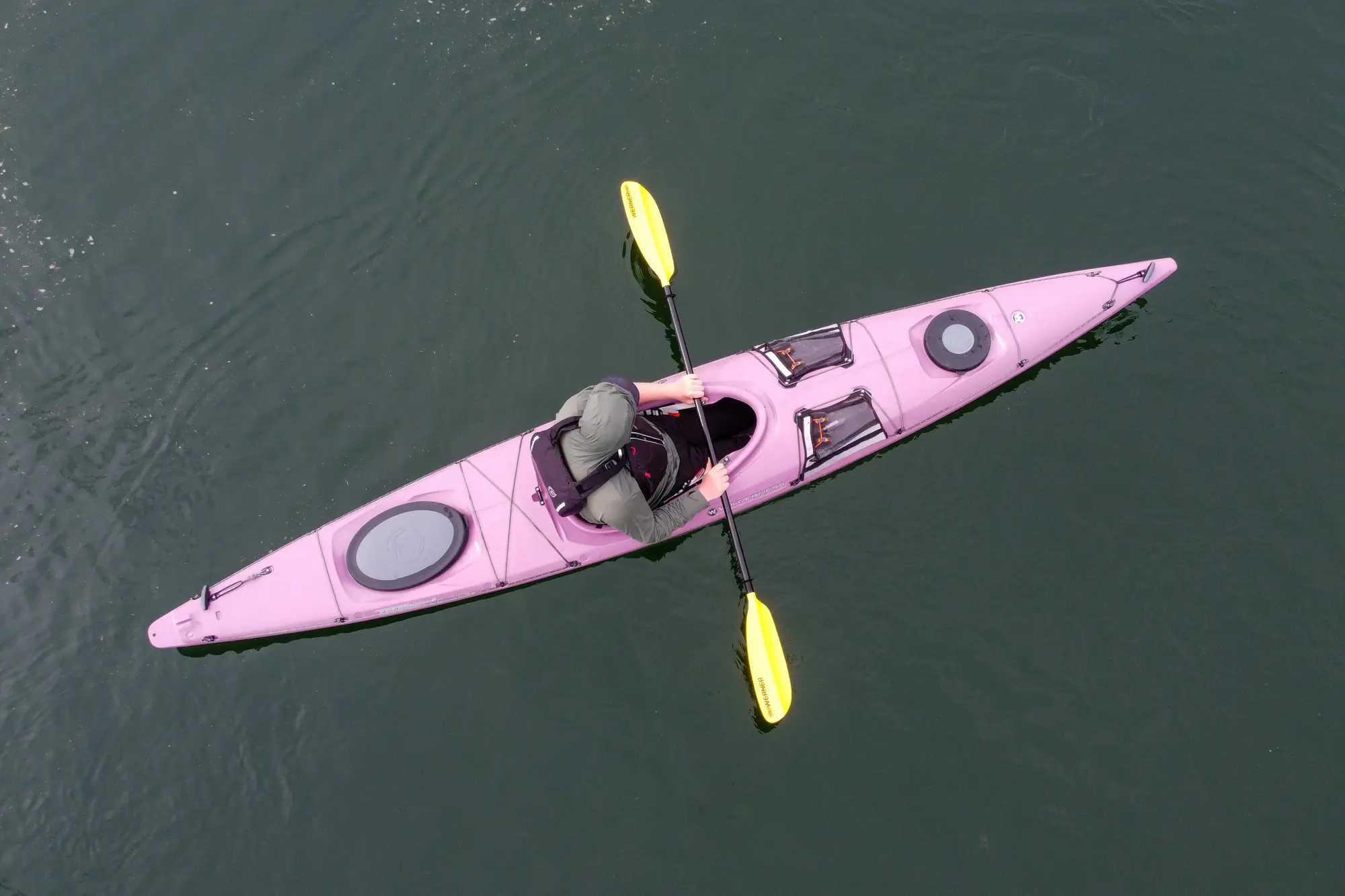 an overview look of the Wilderness Systems Tsunami shows the length and width