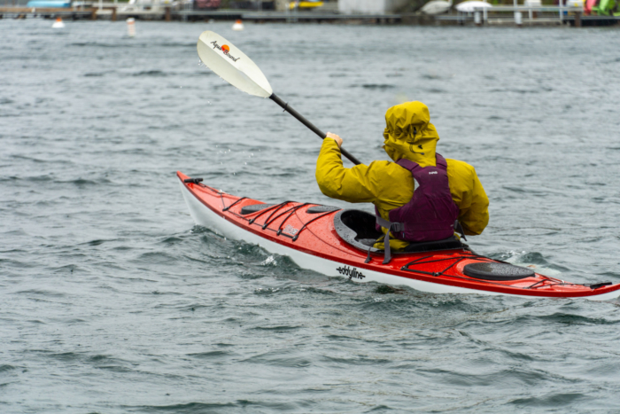 an ABS shell kayak cuts through the water easily 