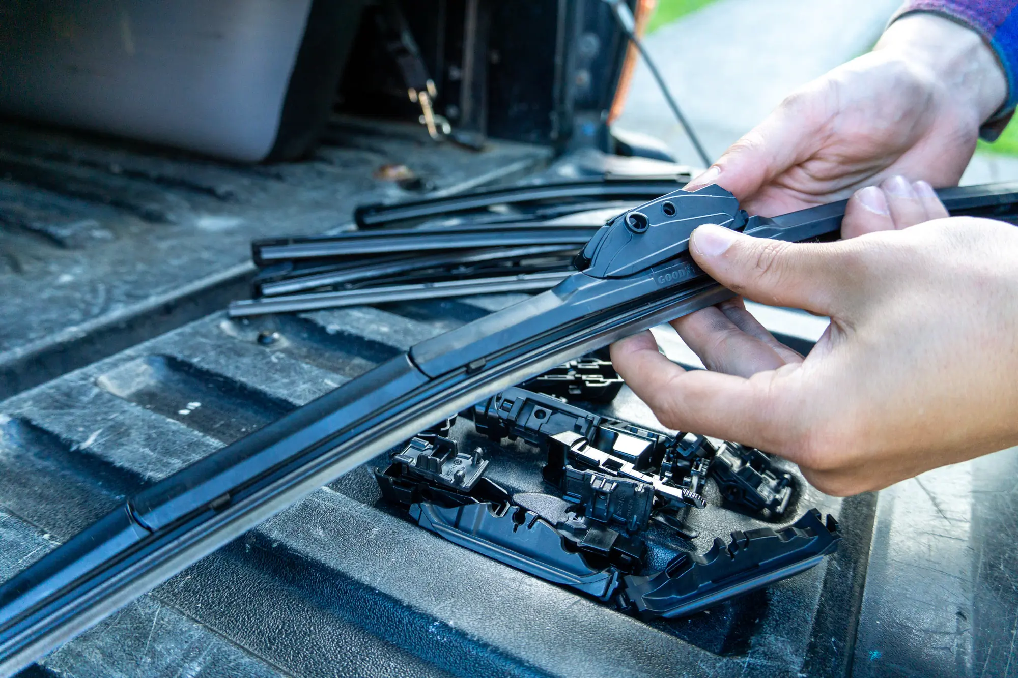 a set of wipers having the mounts swapped out