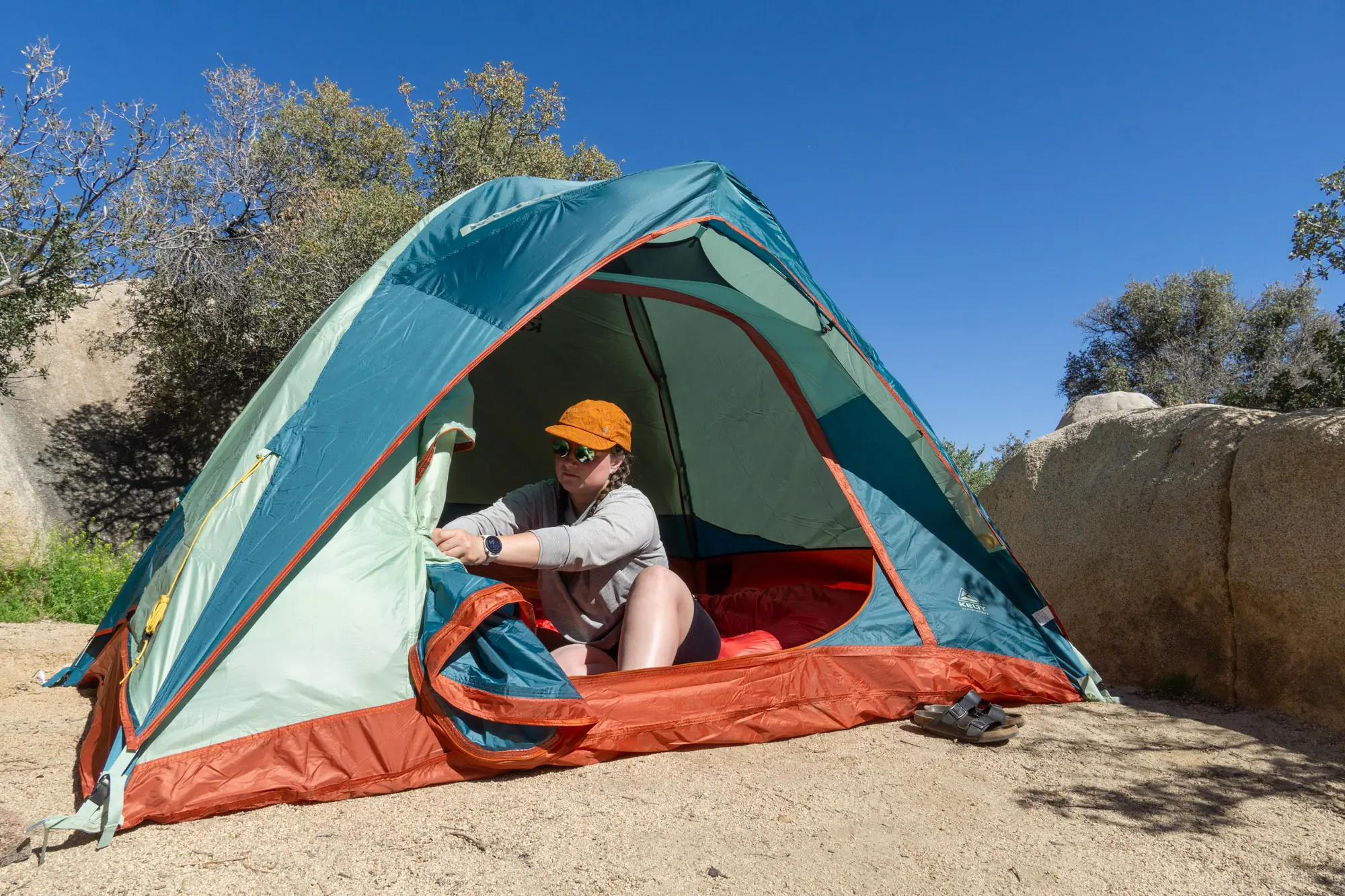Kelty Discovery Basecamp tent in Joshua Tree National Park