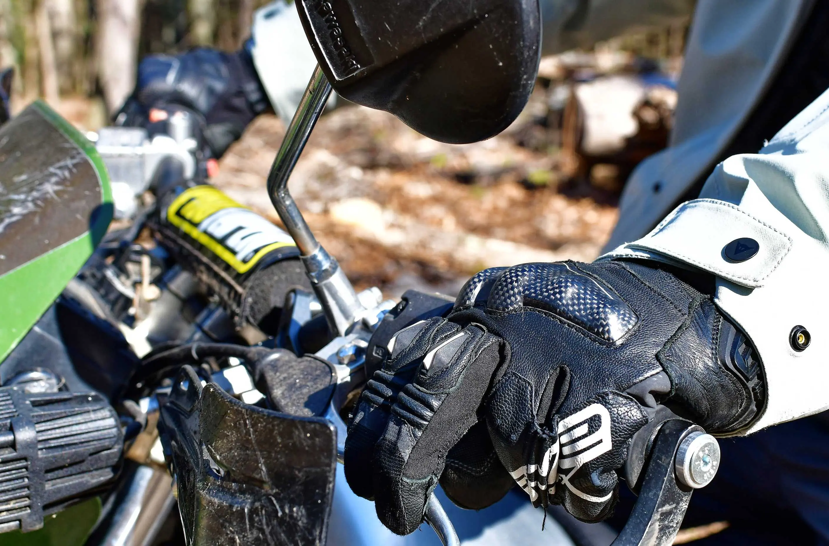 portrait of motorcycle glove