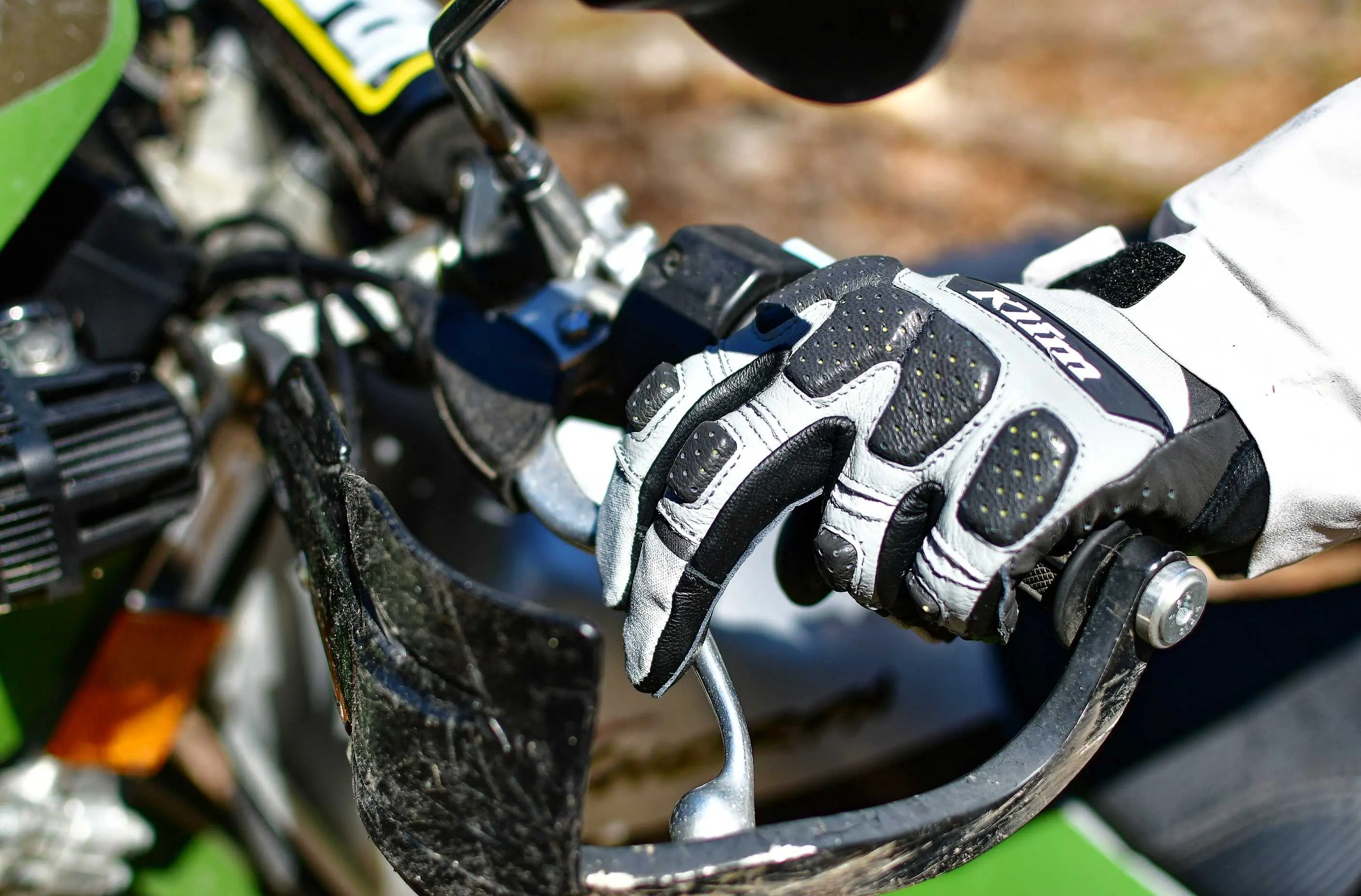 motorcyclist hand on throttle