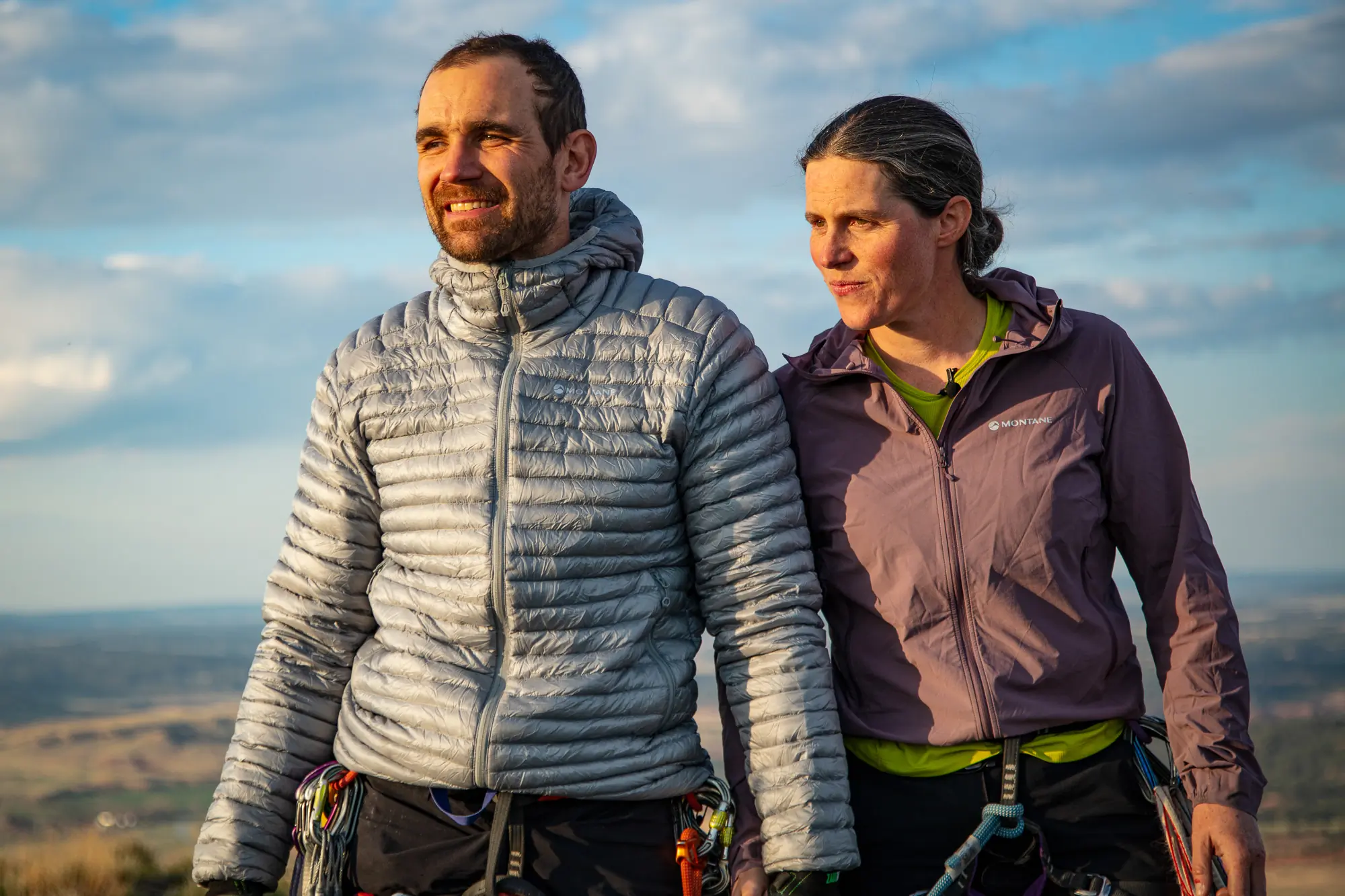Blind climber Jesse Dufton and sight guide and wife Molly.
