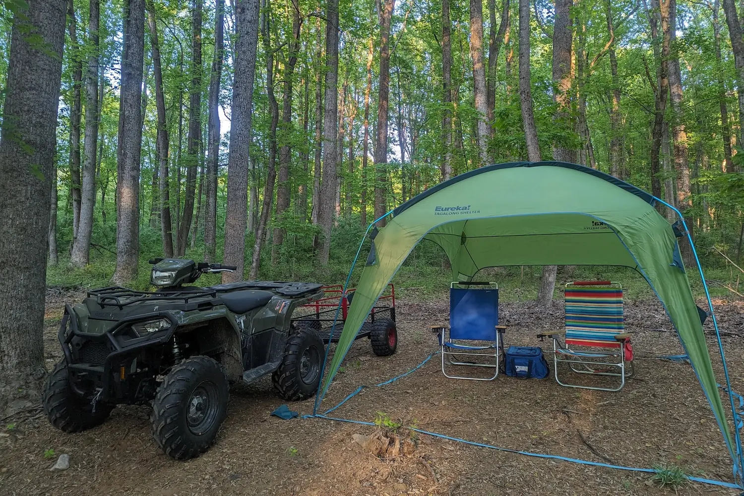 Testing the Eureka Tagalong Shelter while doing chores around the farm