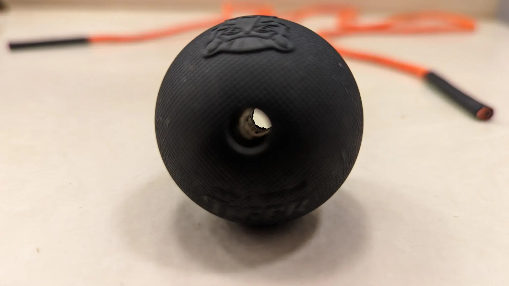 Gear Junkie - Best Foot Massagers - Tiger Ball up close with rope in background