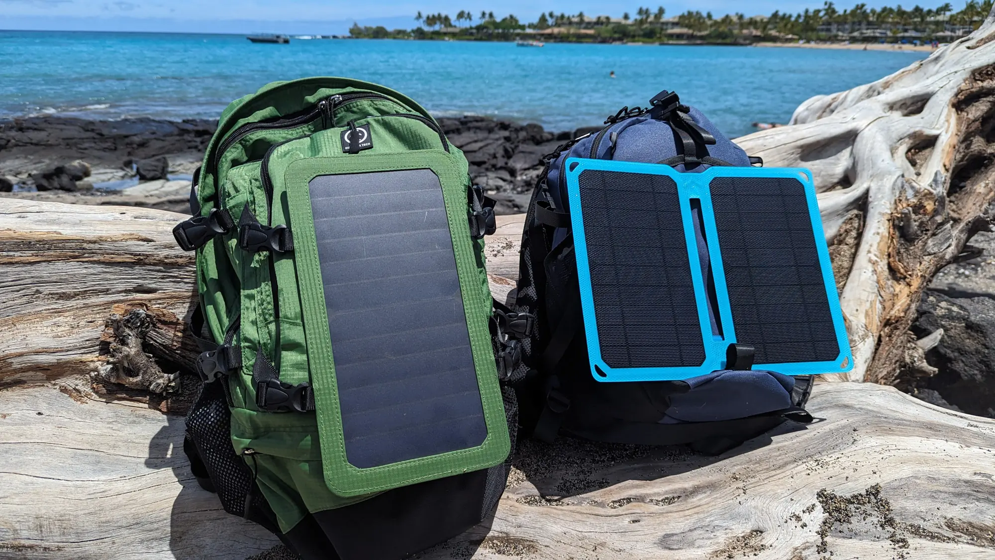 Gear Junkie - Best Portable Solar Charger - Two solar-powered backpacks