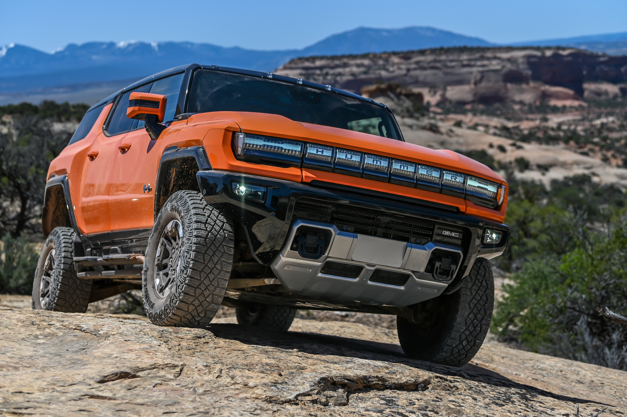2024 GMC Hummer EV SUV off-road in Moab