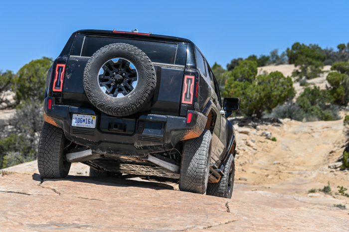 2024 GMC Hummer EV SUV off-road in Moab