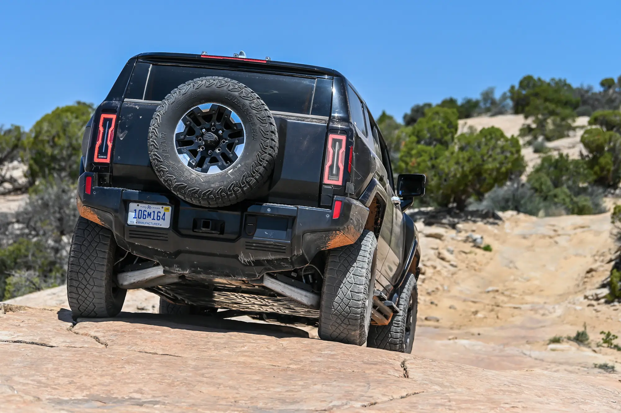 2024 GMC Hummer EV SUV off-road in Moab