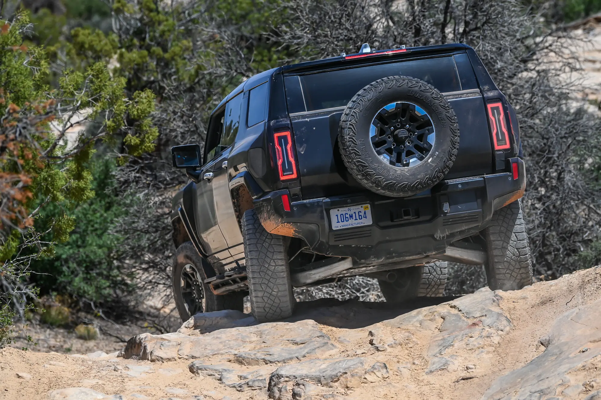 2024 GMC Hummer EV SUV off-road in Moab