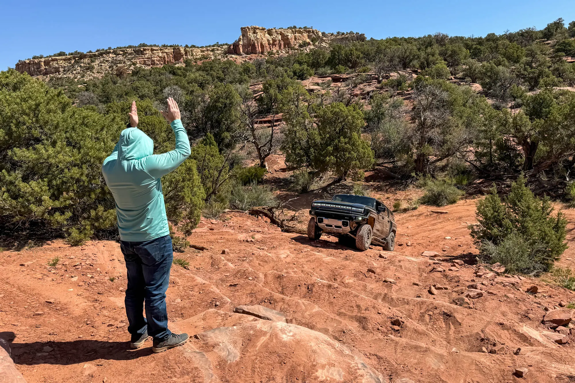 2024 GMC Hummer EV SUV off-road in Moab