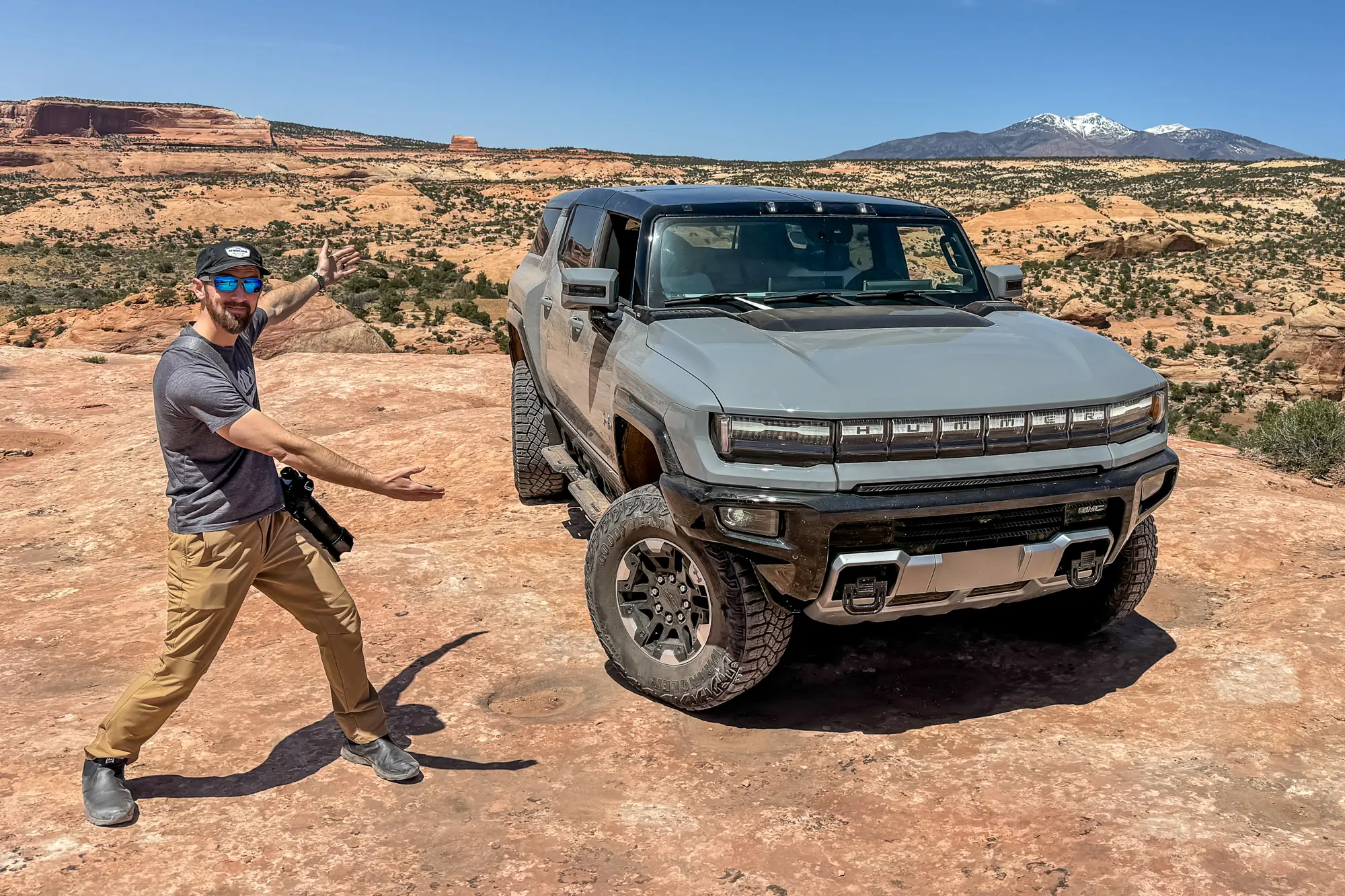 2024 GMC Hummer EV SUV off-road in Moab