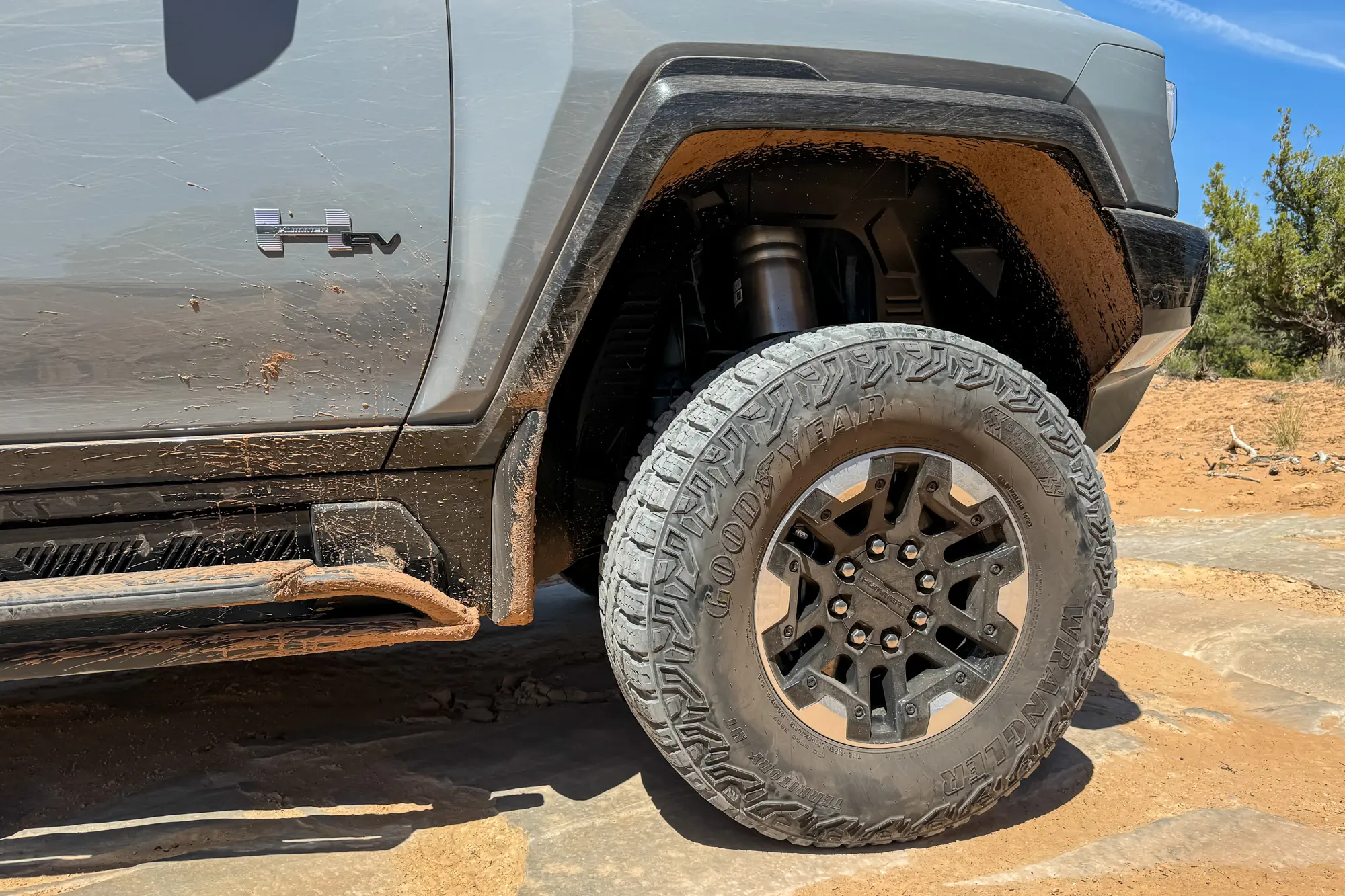 2024 GMC Hummer EV SUV off-road in Moab