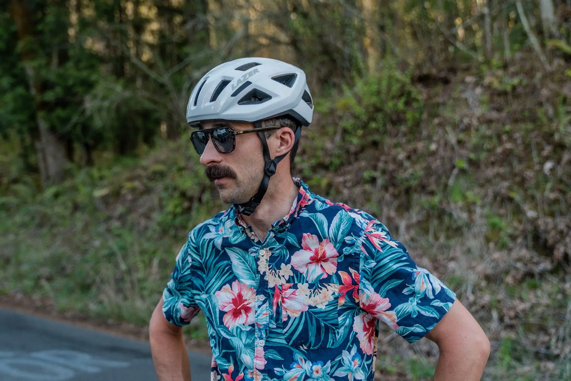 Wearing the Lazer Tonic KinetiCore road bike helmet