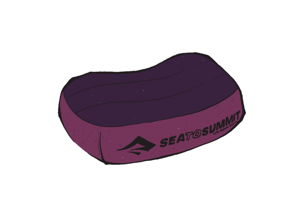 The Sea to Summit Aeros Premium Pillow; (illustration/Ry Foat)