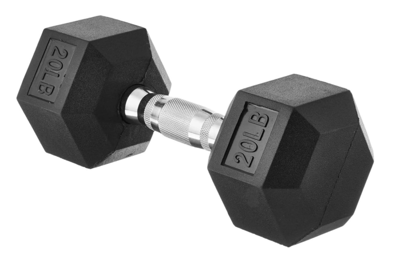 Amazon Basics Rubber Encased Hex Dumbbell