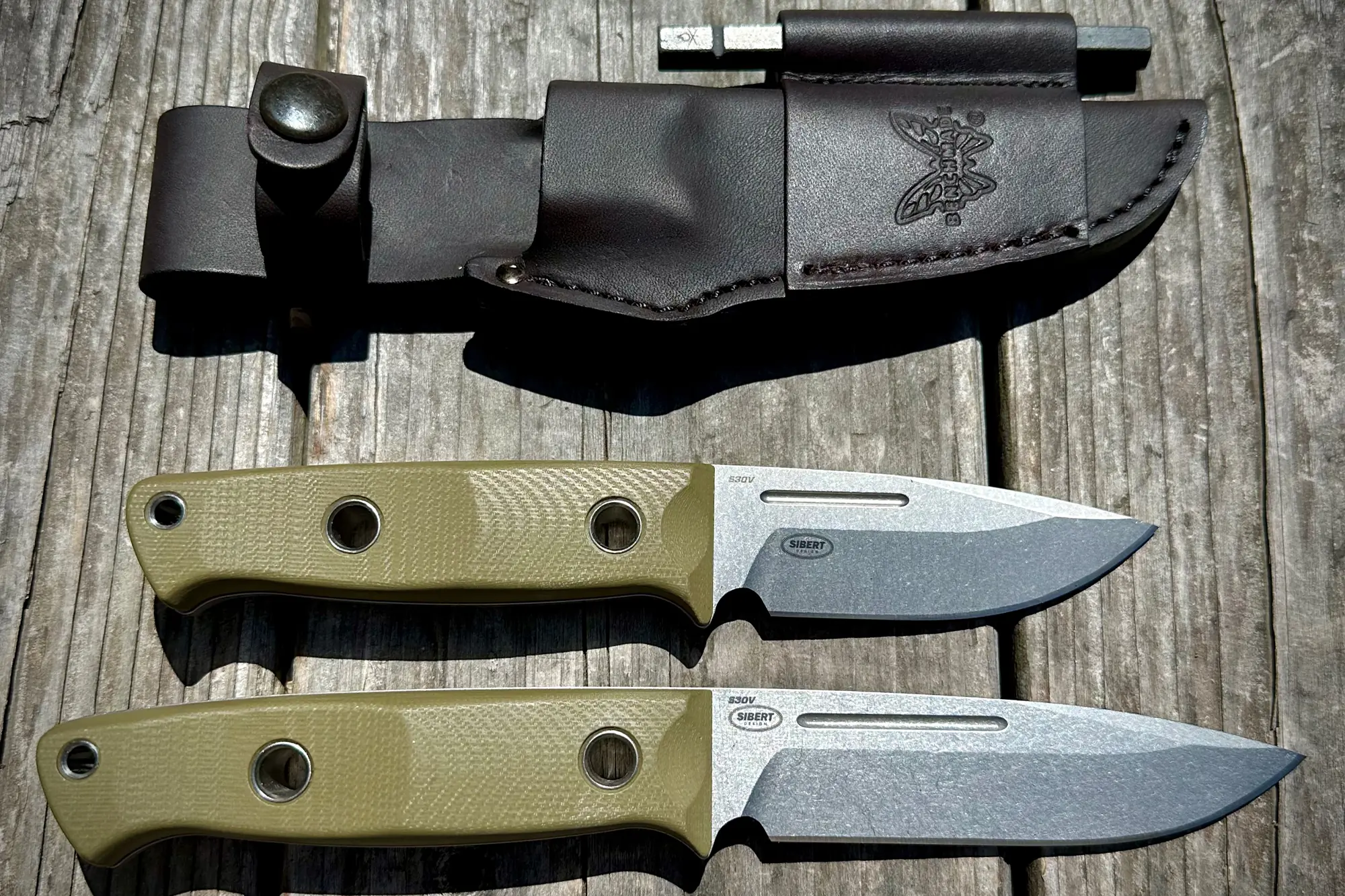 benchmade 165 mini and 163 bushcrafter