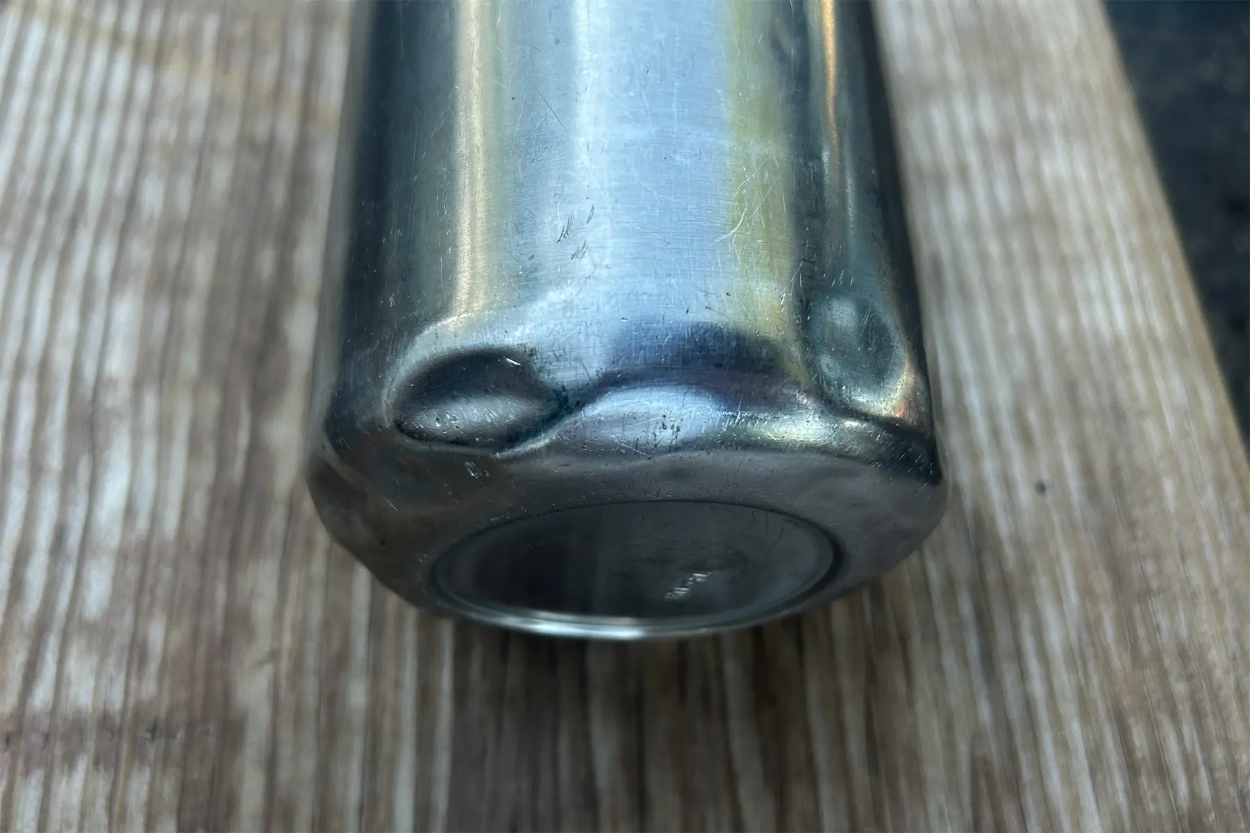 dented klean kanteen bottle