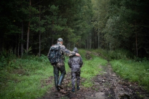 father and son hunting