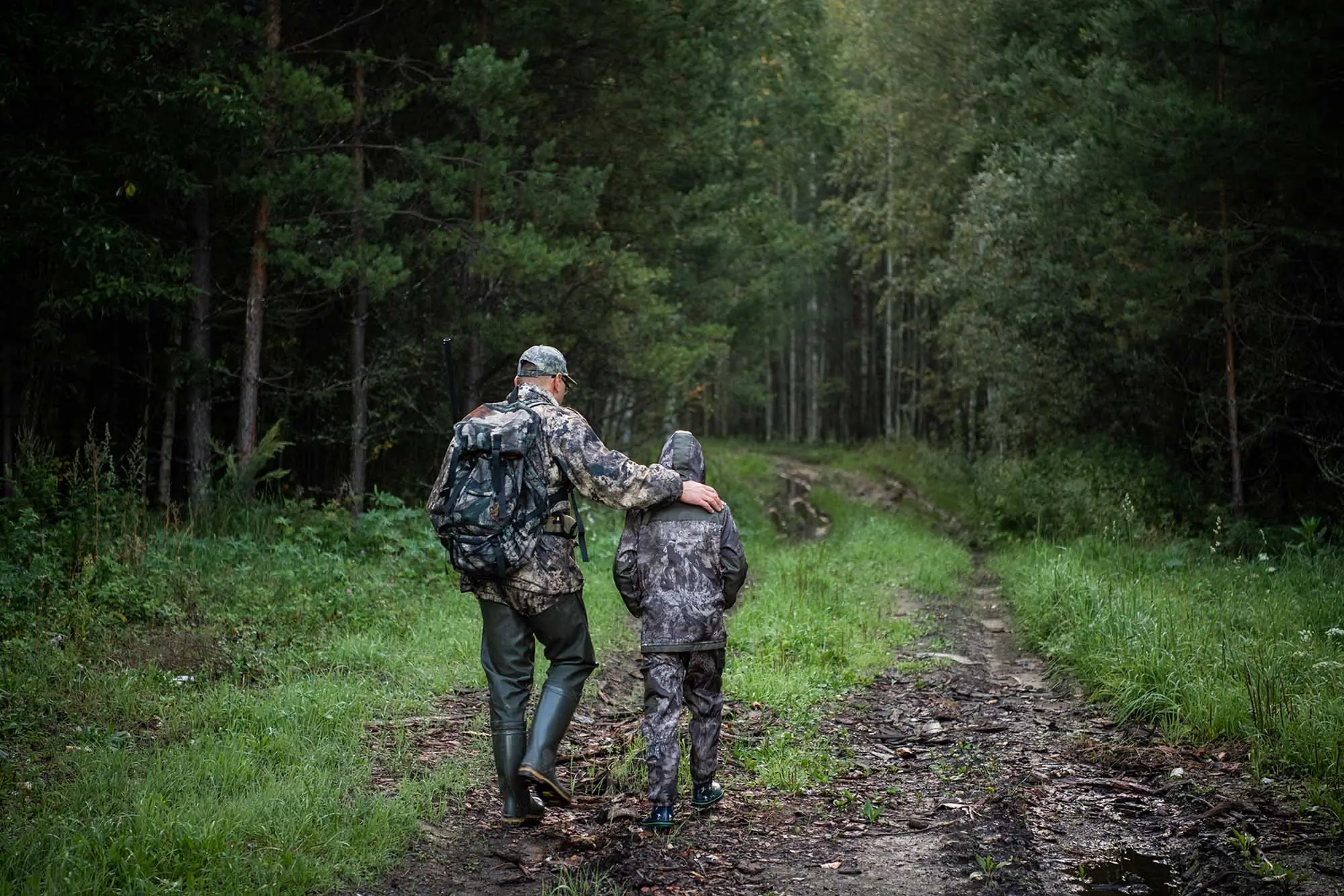 father and son hunting