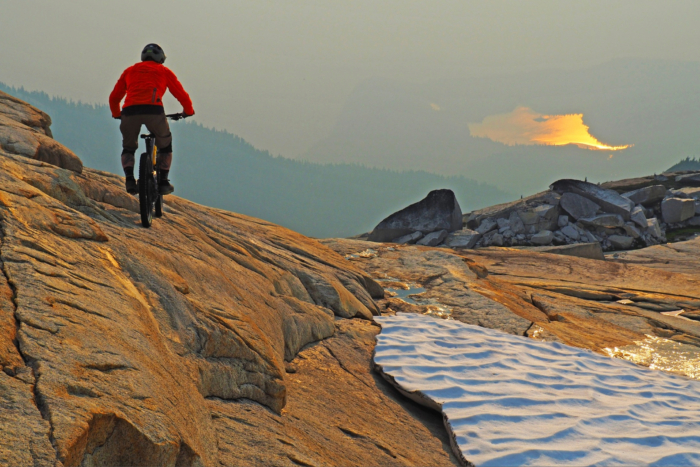 Flow State Guiding largest rock slab descents heli mtb