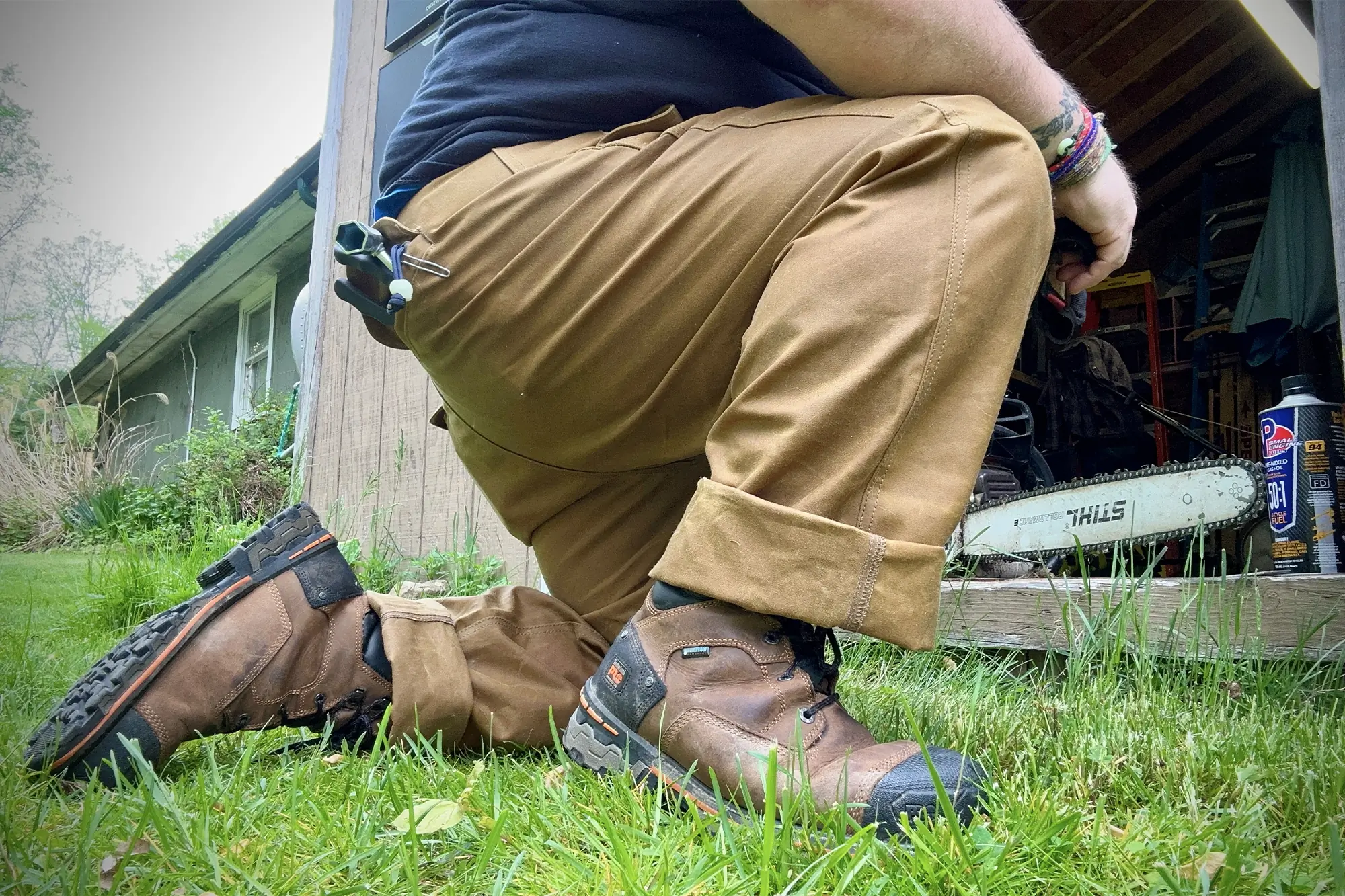 pockets on filson oil finish single tin cloth pants