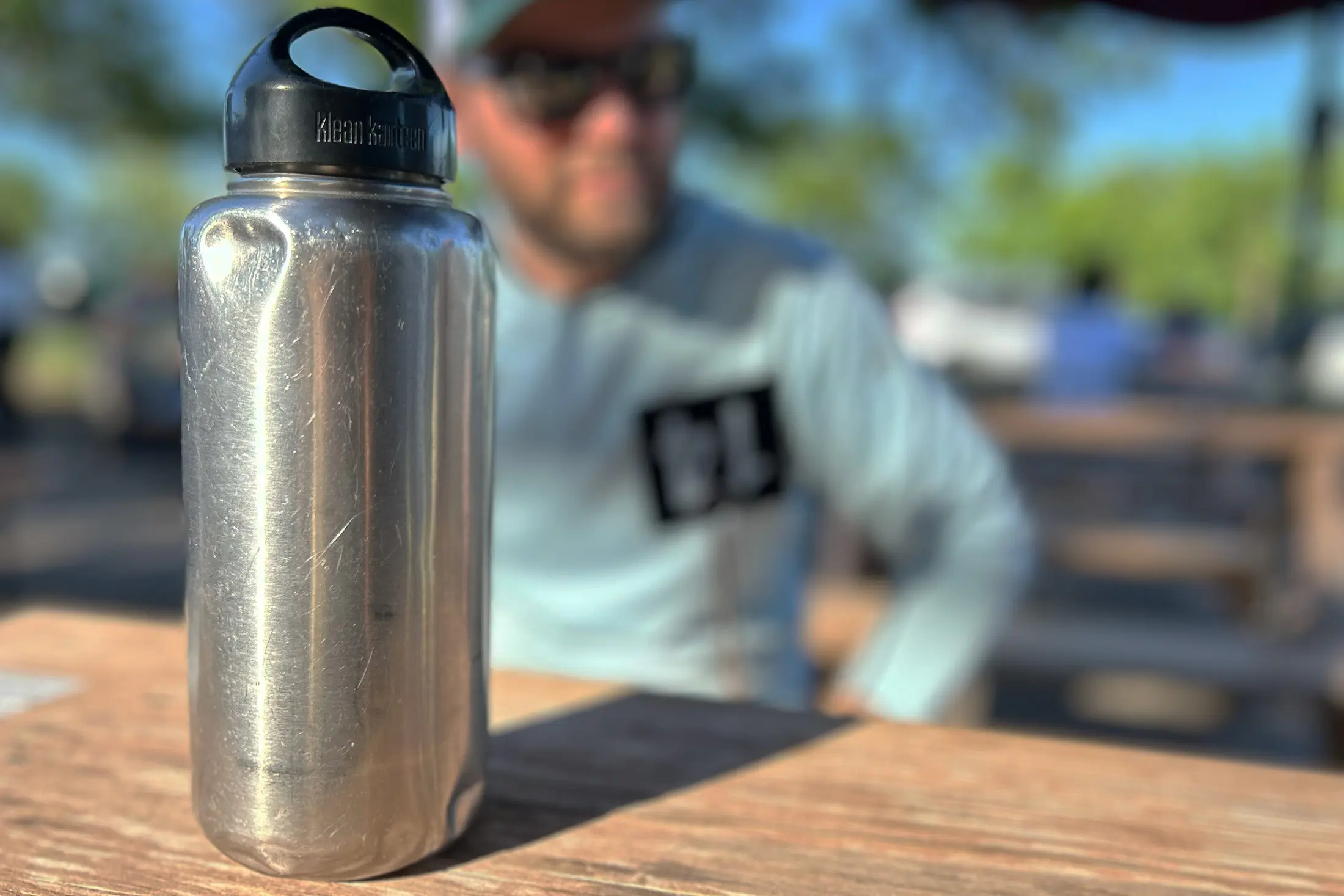 dented klean kanteen bottle