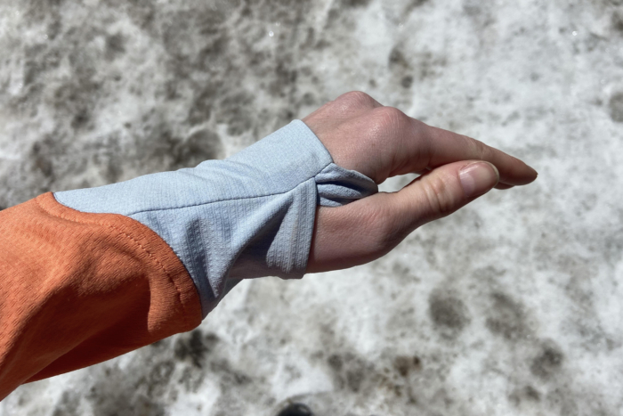 sleeve on norrøna senja warm1 hood