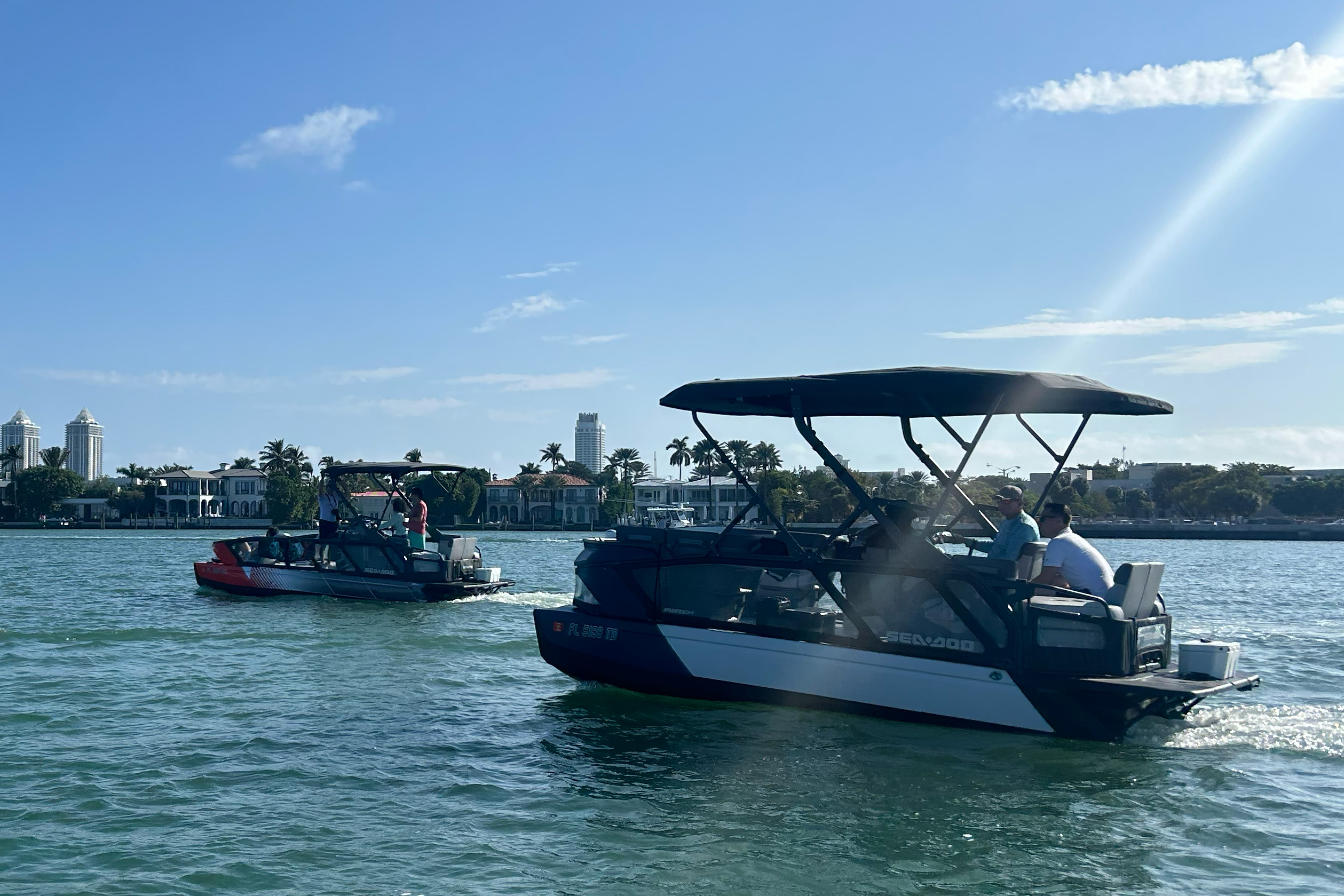sea doo switch pontoons on water