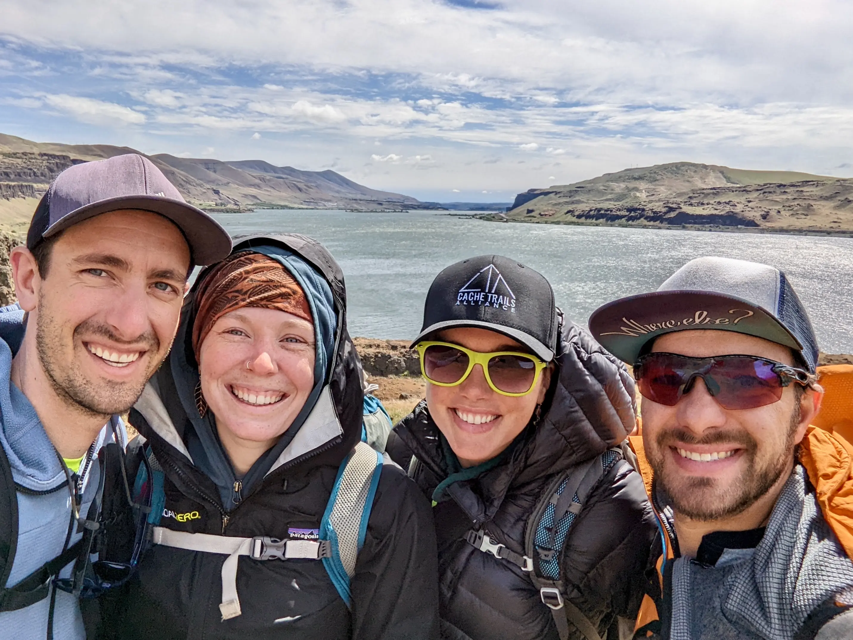 group of friends taking selfie; how to live in a van life tips ideas