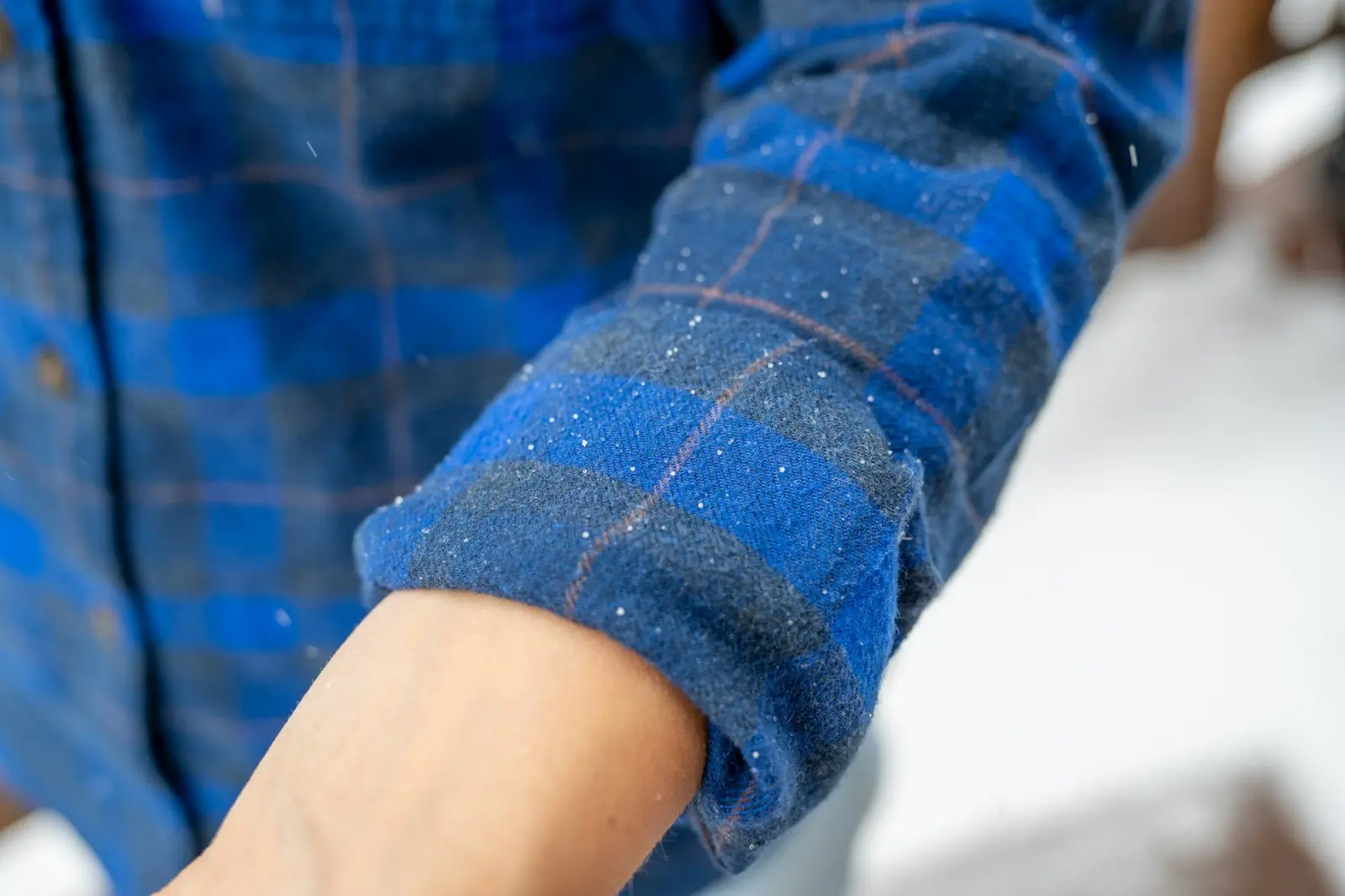sleeve on patagonia fjord flannel