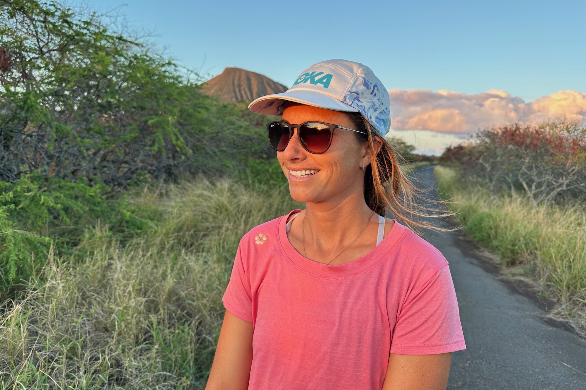 Wearing the Ray Ban Erika Classic while out on a hike in Oahu, Hawaii