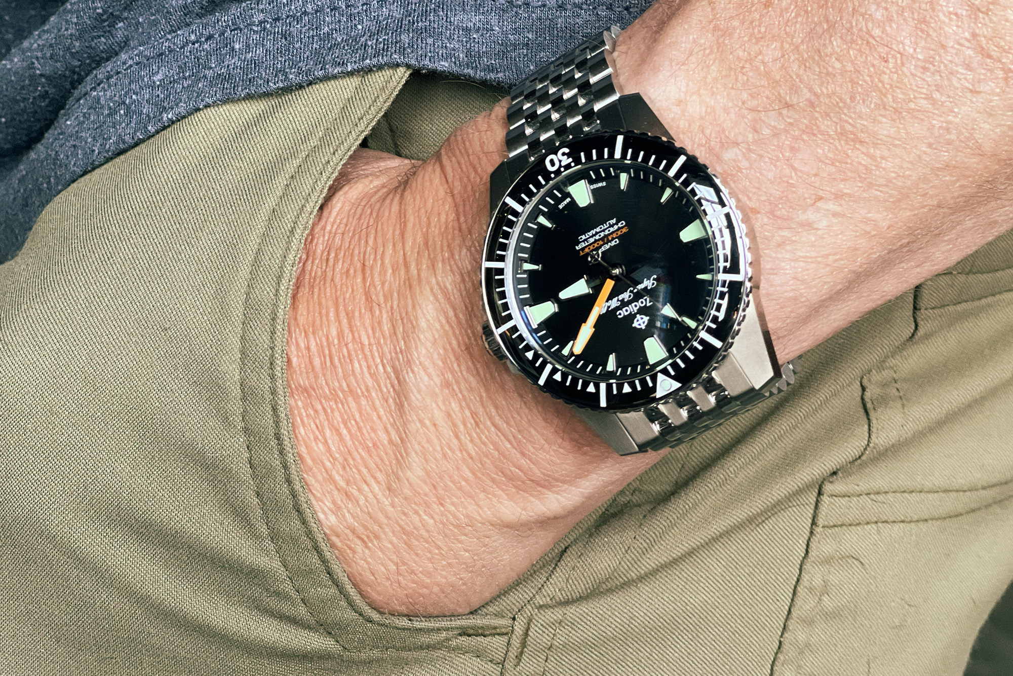 zodiac super sea wolf pro diver watch