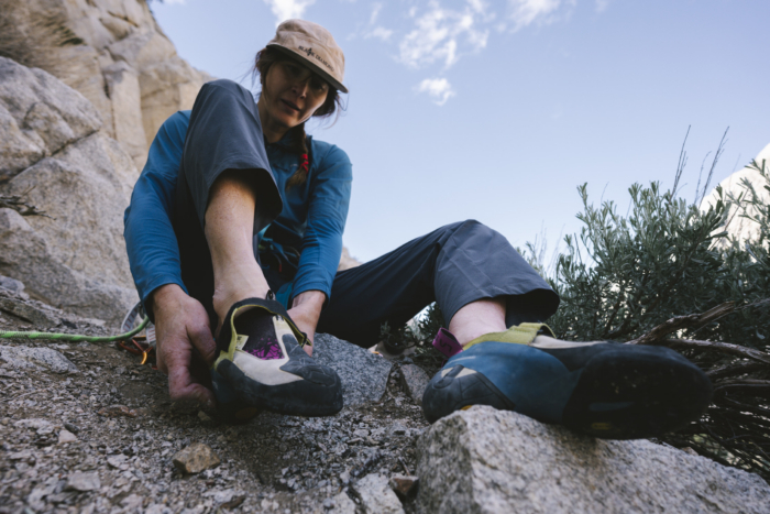 La Sportiva Skwama Climbing Shoe in testing