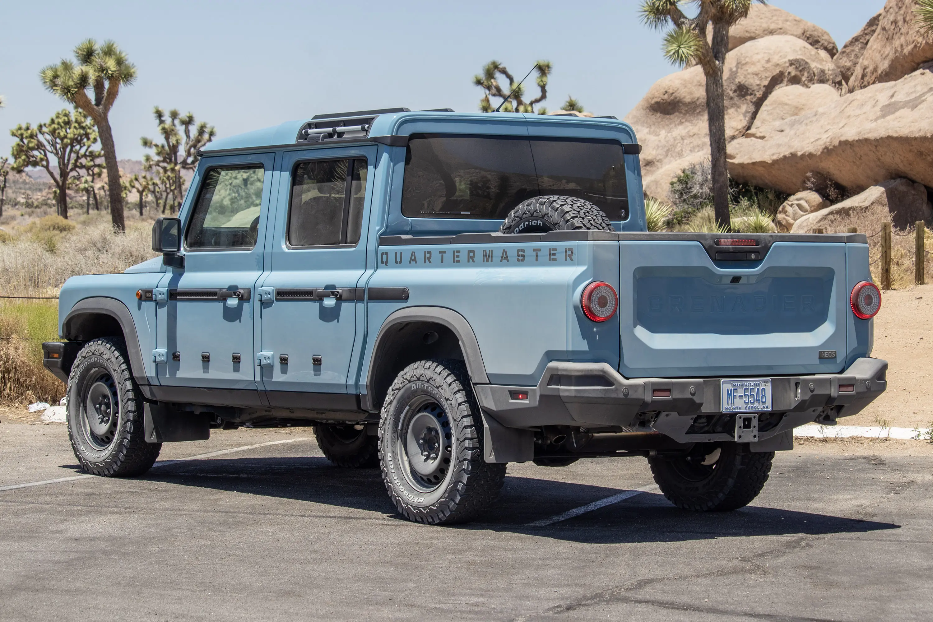 INEOS Grenadier Quartermaster rear three-quarters