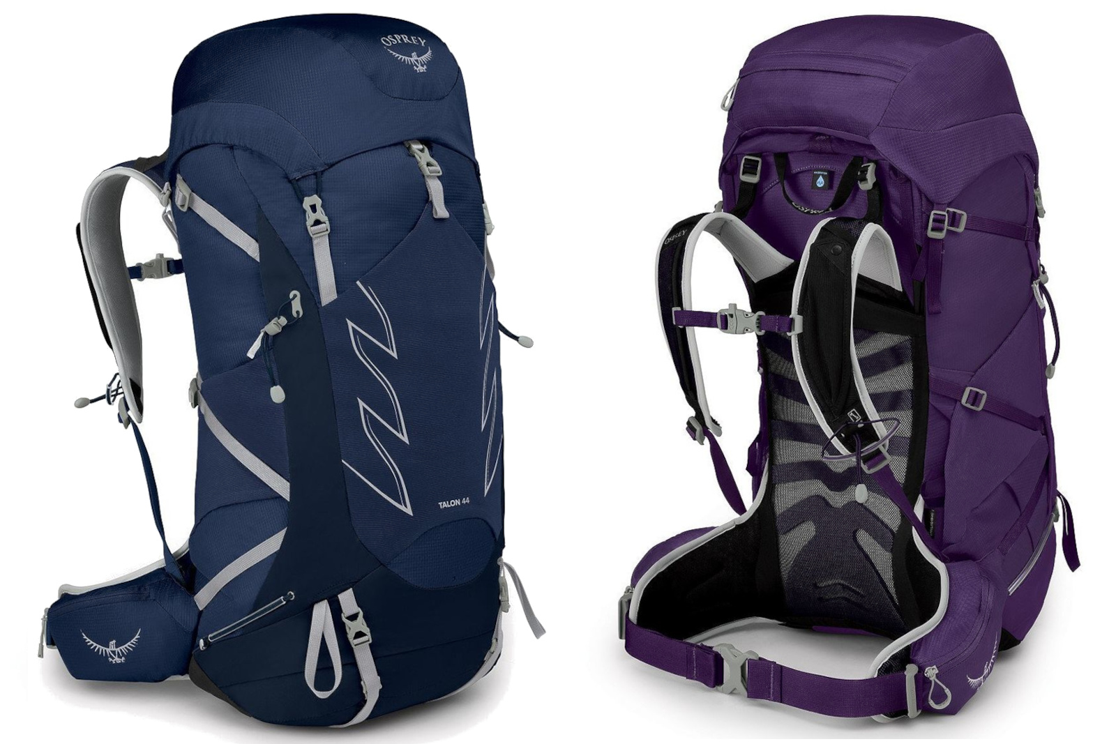 Osprey Talon 44 and Tempest 40 backpacks