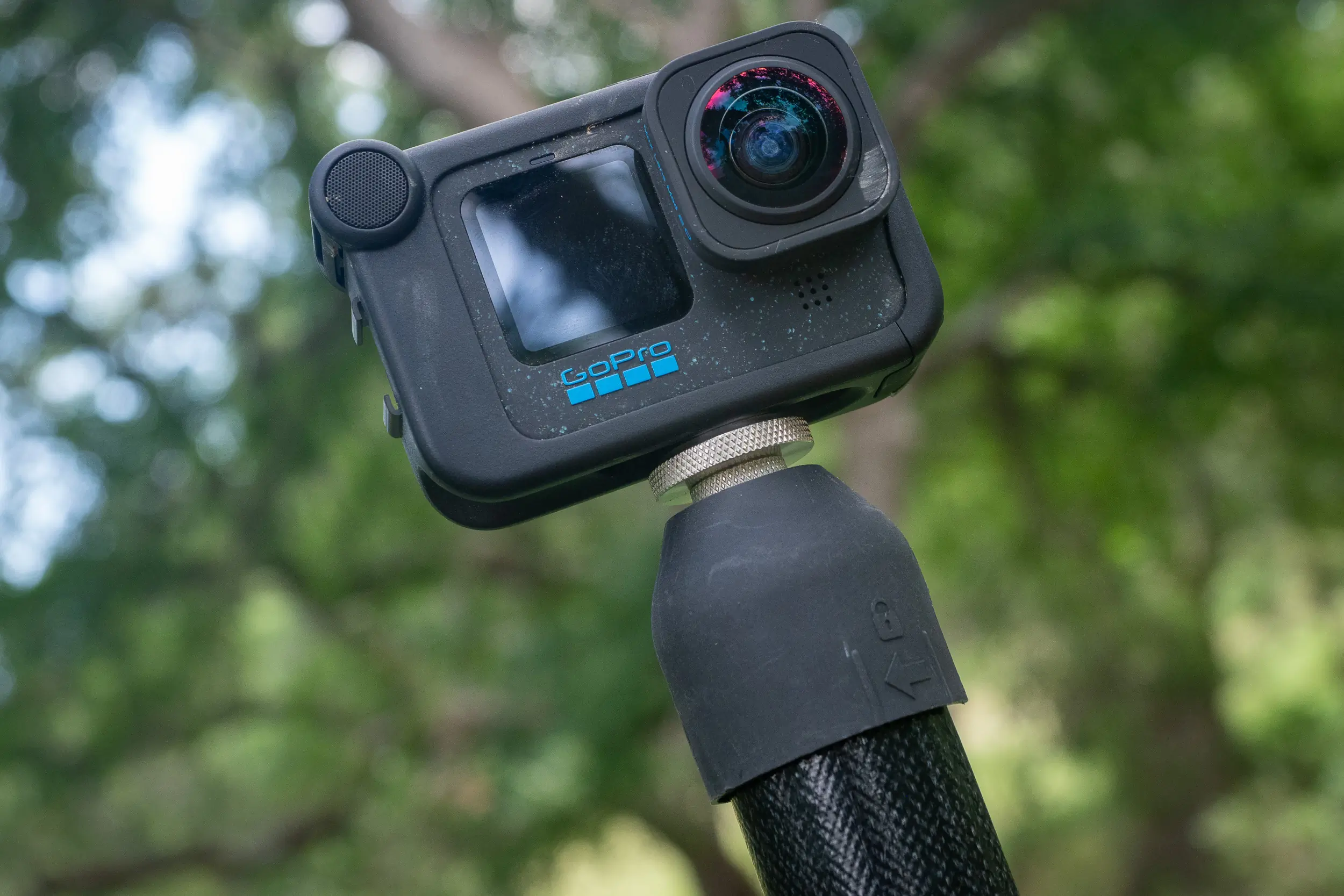 Metolius Roll Up Stick Clip Head with GoPro mounted