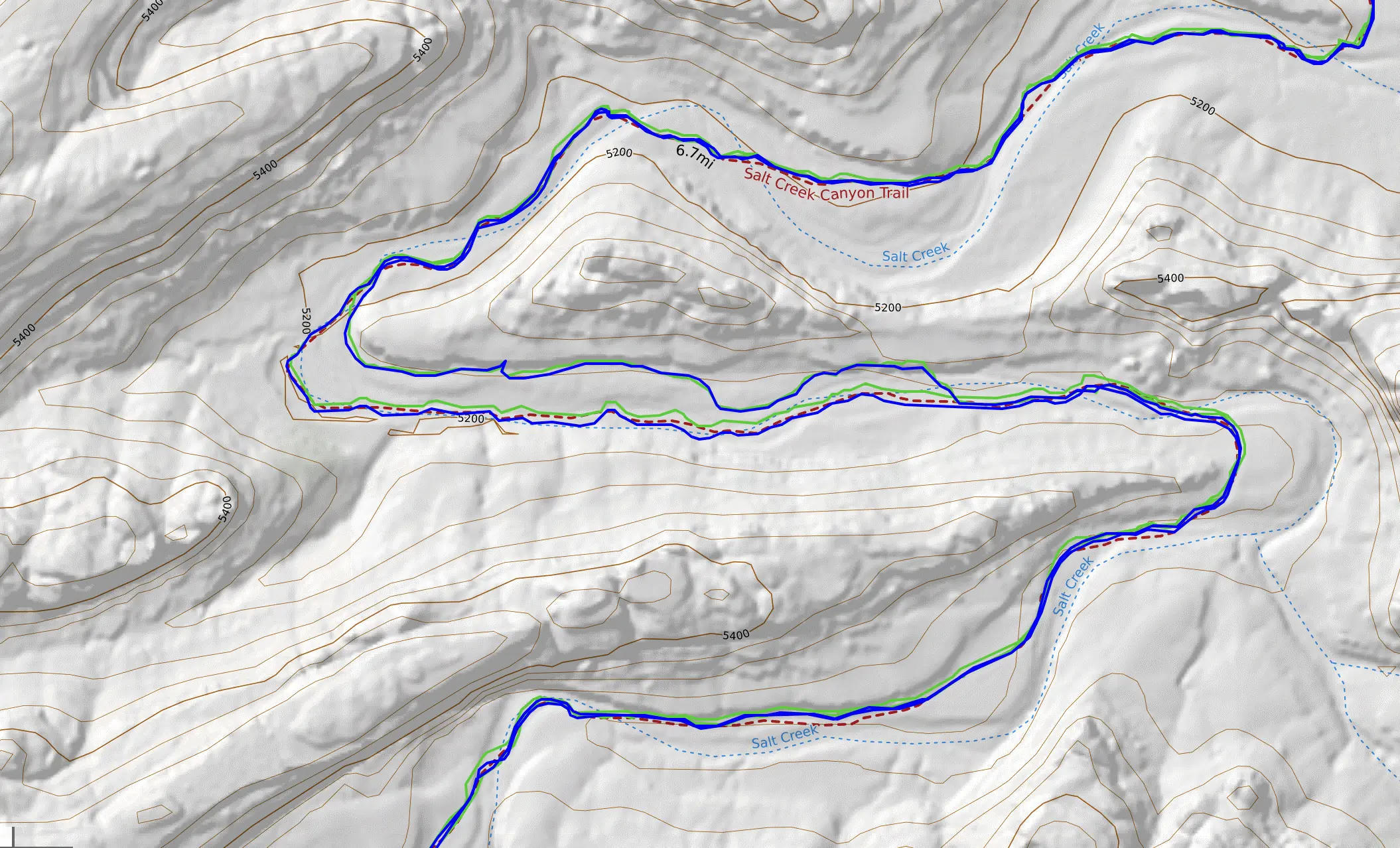 A map displaying a green and blue satellite track for the Cheetah Pro and Pace 3 watches in Utah