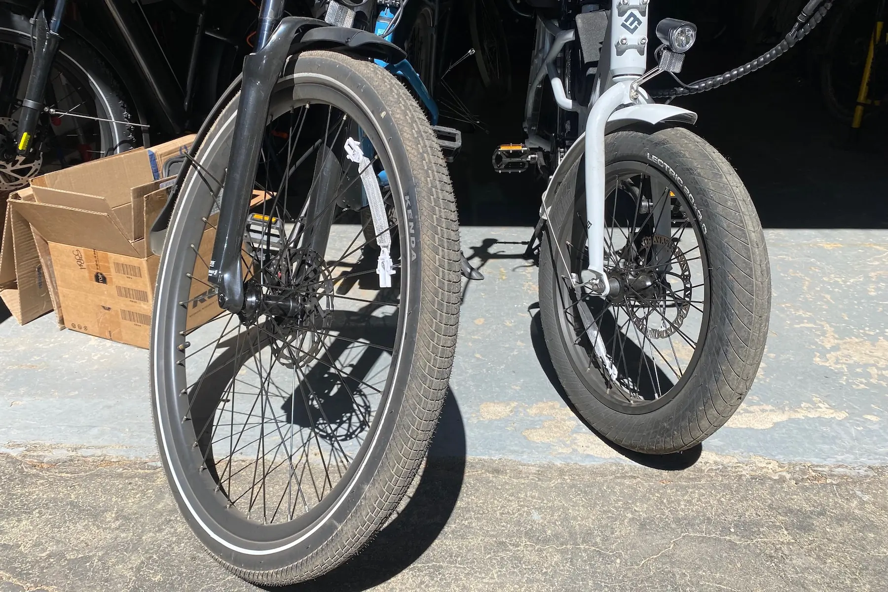 Comparison of 29-inch wheels and tires versus 20-inch wheels and tires