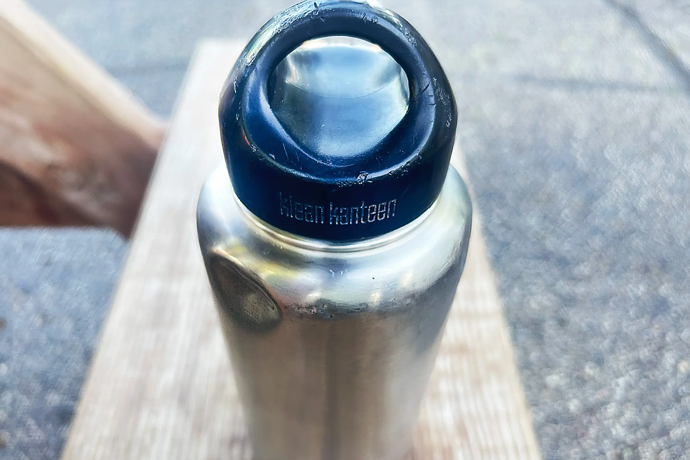 dented klean kanteen bottle