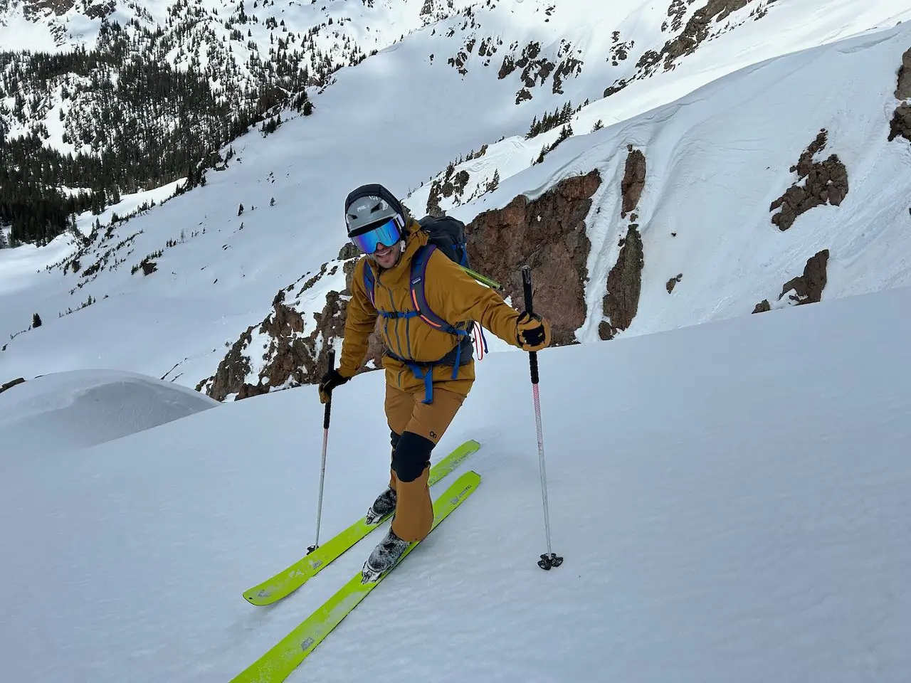 skier on slope with nexal goggles